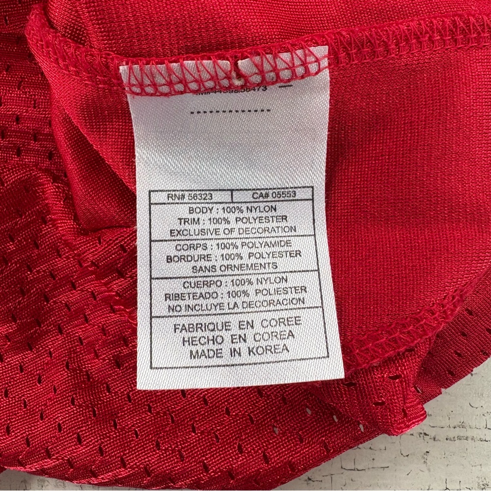Nike Ohio State Buckeyes #10 V-Neck Mesh Jersey Size Medium In Red/White/Black - Picture 4 of 6